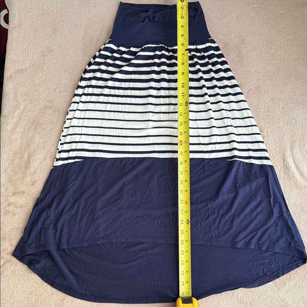 btween Navy and White High-Low Skirt - Girls Size 12
